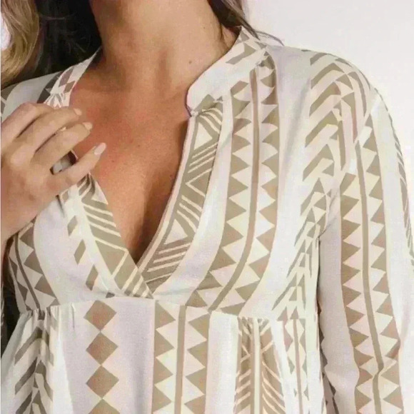 Silk and Salt sz small Aztec babydoll dress - Picture 4 of 4